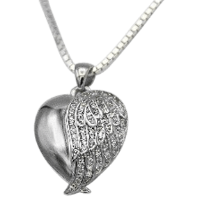 Winged Heart Cremation Pendant